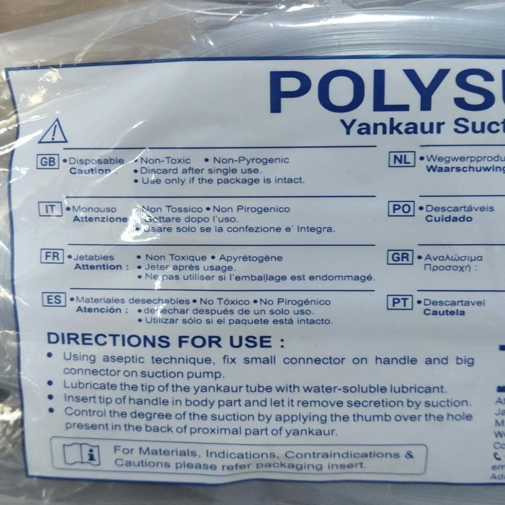 Polymed Polysuction Yankaur Suction Set with Tube & Handle