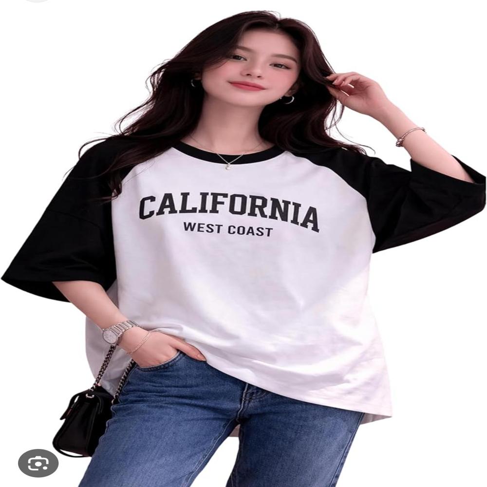 fancy printed down shoulder t-shirt