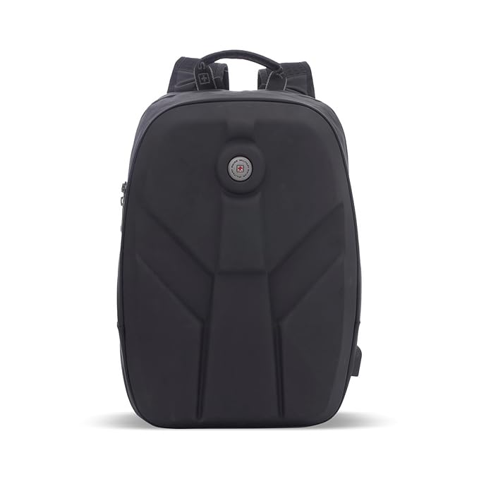 Swiss Military Hard Shell Backpack For Men Women, Alien Series Abs Hardshell, Travel Laptop Bag Fits Up To 15.6 Inch, Stylish Office College School Backpack, Durable & Lightweight Lbp135 - Capacity: 1.4 Kg