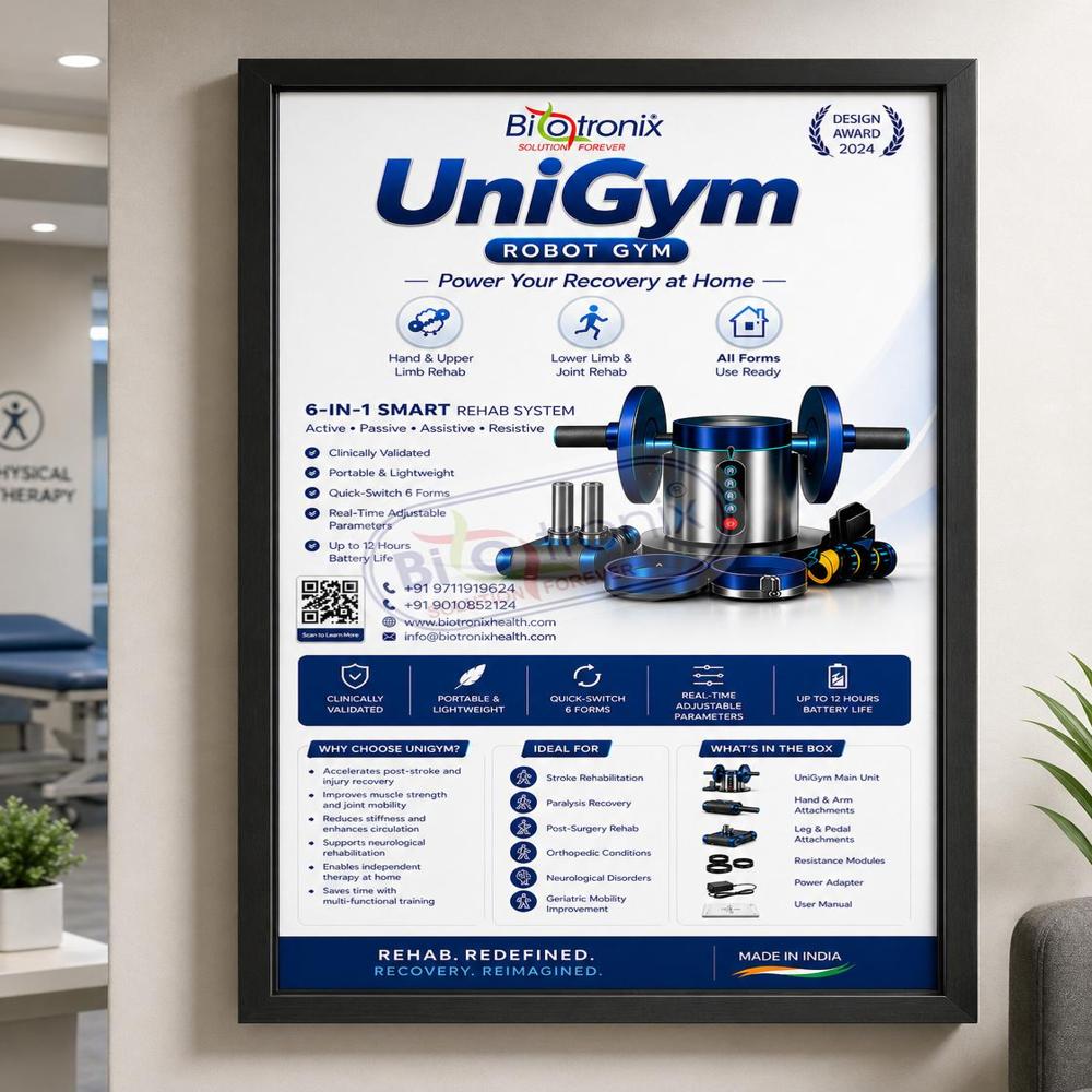 UniGym Advanced Therapy Robot for Daily Physiotherapy