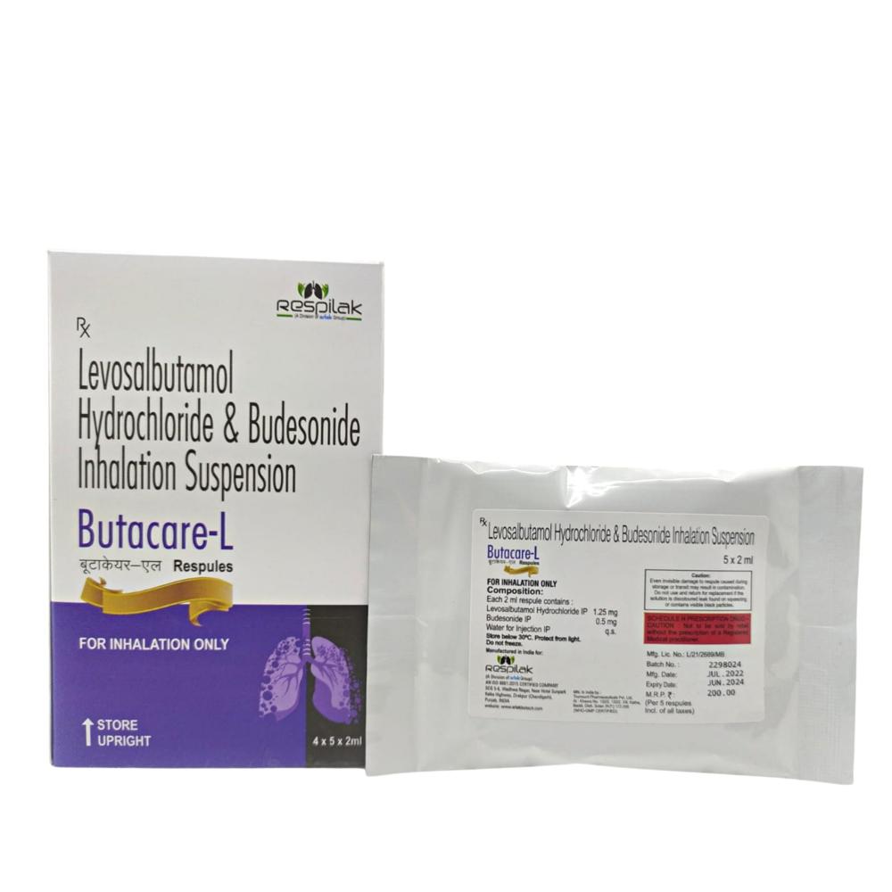 LEVOSULBUTAMOL HYDROCHLORIDE 1.25MG   &BUDESONIDE INHALATION SUSPENSION 0.5MG