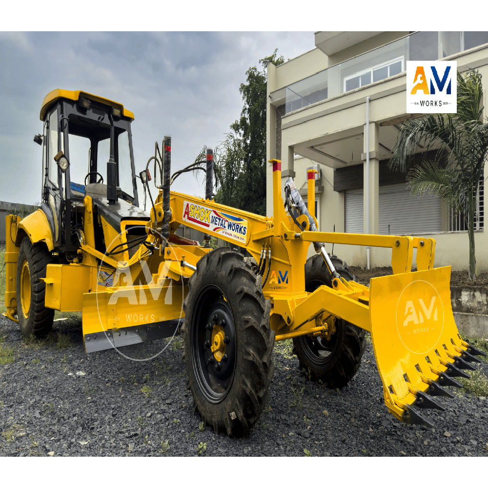 Jcb Fitted Grader - Stainless Steel, Automatic, Yellow | High Efficiency, Robust Design, Fuel Efficient, Easy Operation, Low Maintenance
