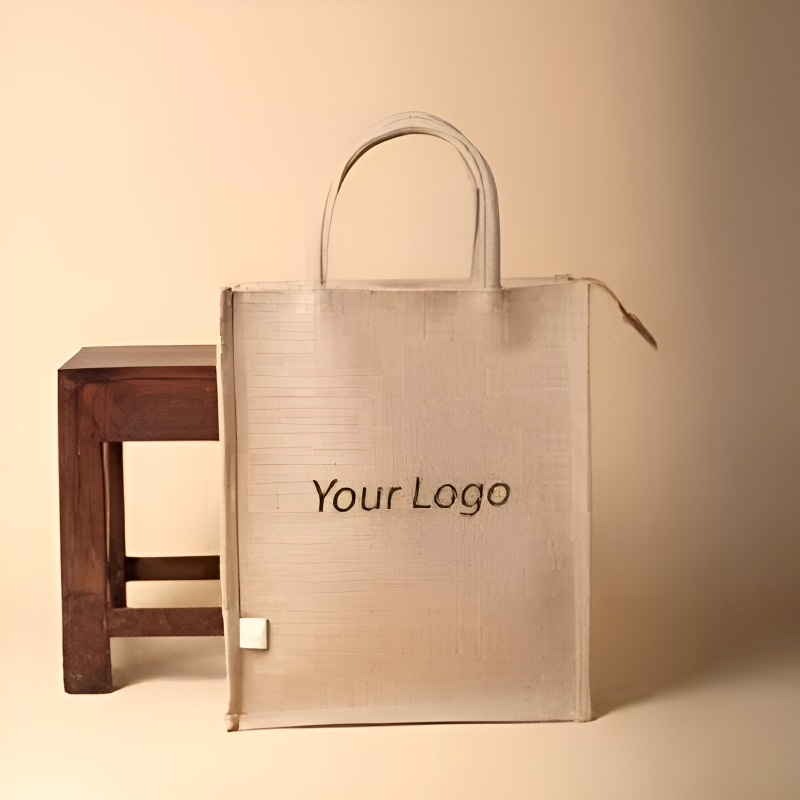 KORI Eco Max Natural Jute Tote with Zip Large Utility Bag 14
