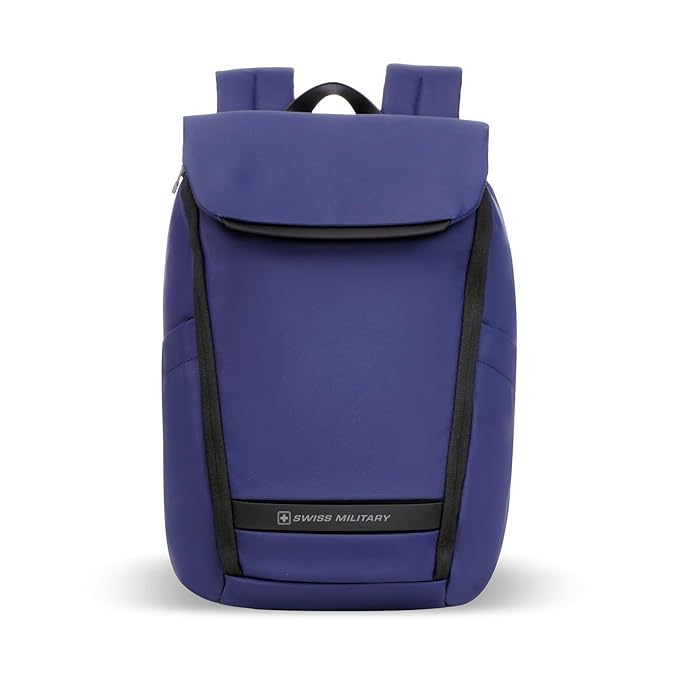 SWISS MILITARY GAZEBO Laptop Backpack   Black & Gold Collection Gazebo Laptop Backpack, PU Coated  LBP133