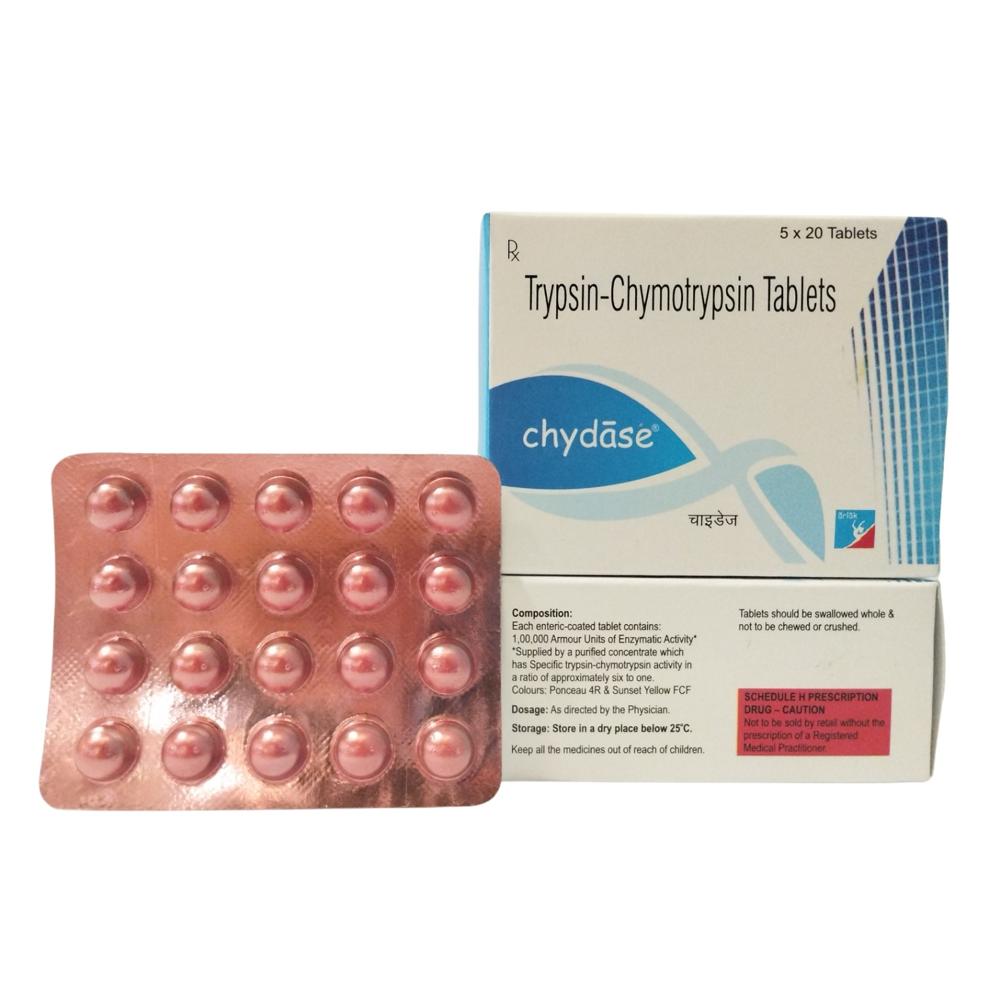 TRYPSIN+CHYMOTRYPSIN 1,00,000 I.U