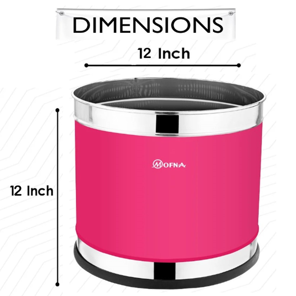 Mofna Stainless Steel Pink Planter (14x14)