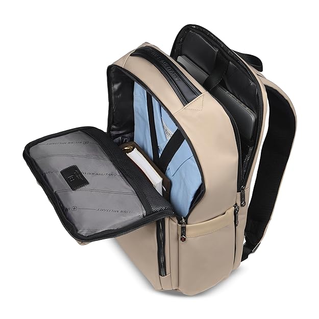 SWISS MILITARY HALO  Black Gold Collection HALO 20L Laptop compartment fits up to 15.6