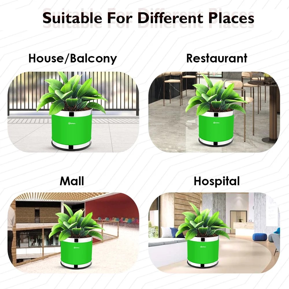 Mofna Stainless Steel Green Planter (16x16)
