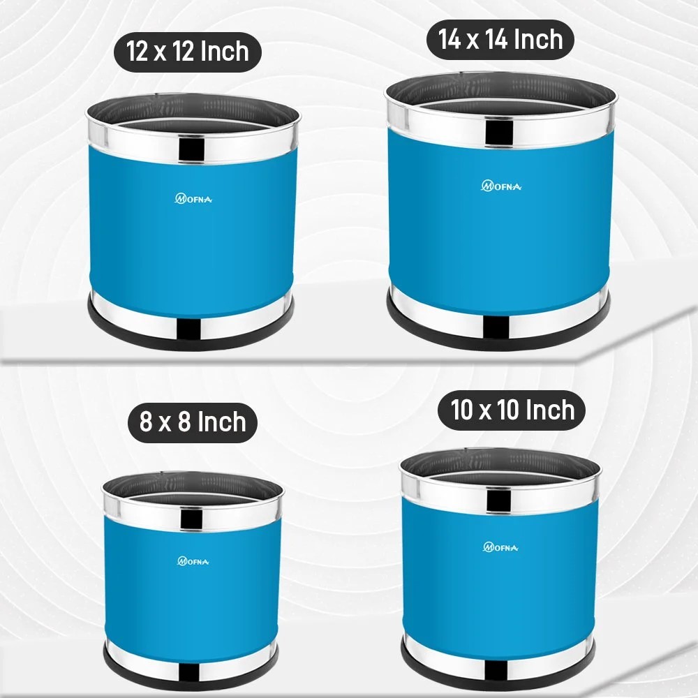 Mofna Stainless Steel Sky Blue Planter (10x10)