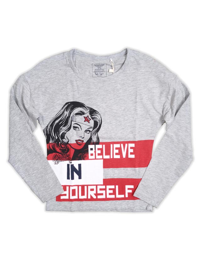G21840 | WONDER WOMEN Older Girls Printed Long Sleeve T-Shirt