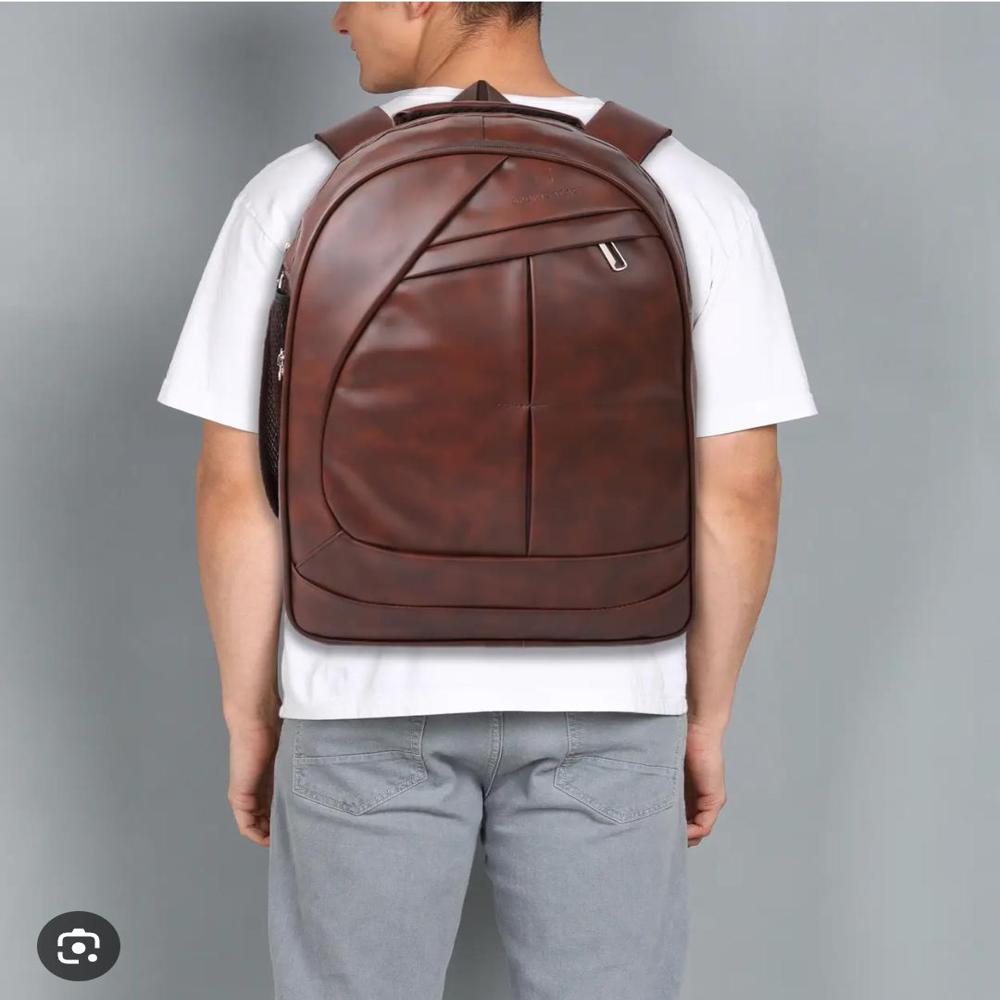 leather school and laptop bag