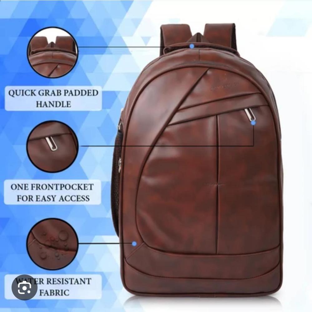 leather school and laptop bag