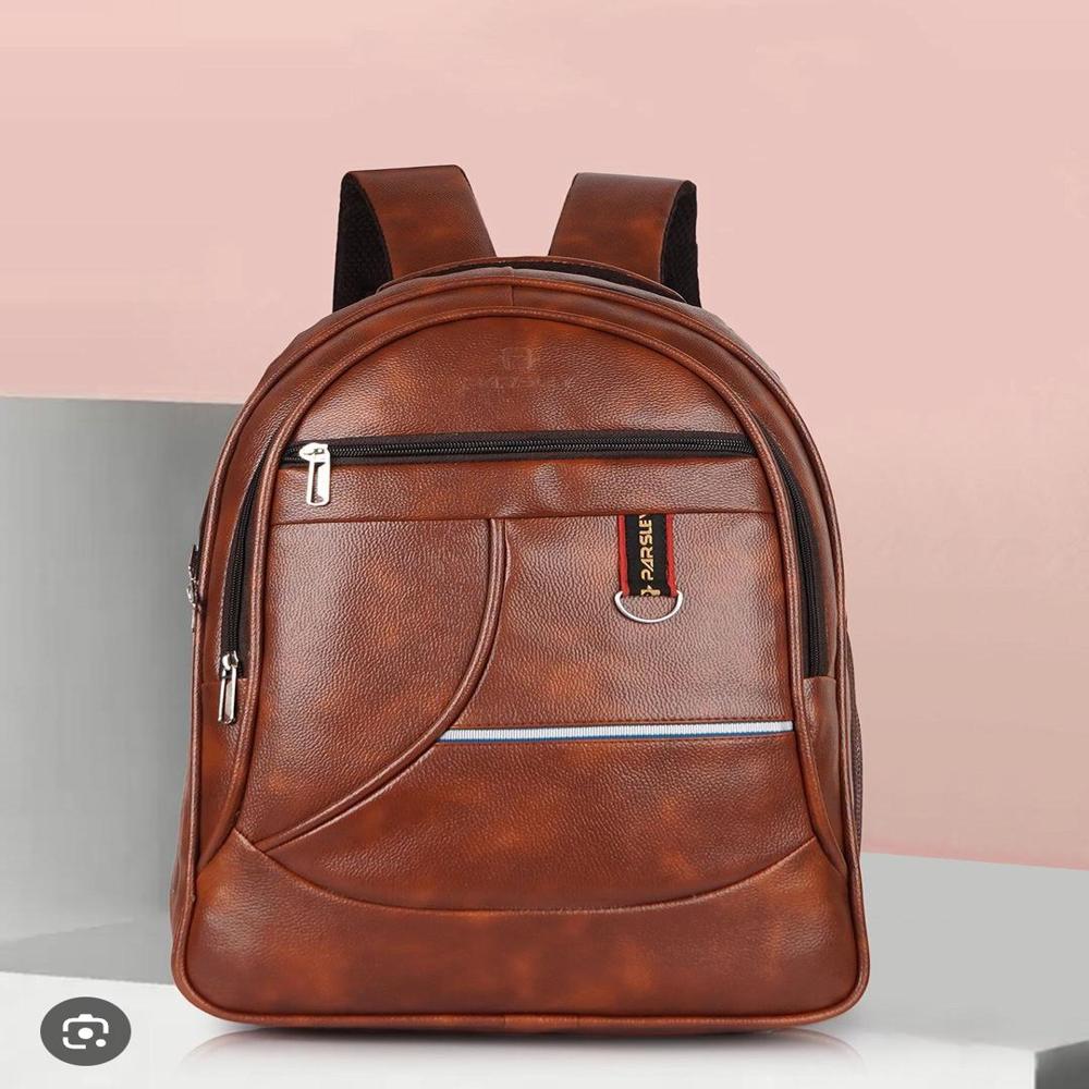 leather school and laptop bag