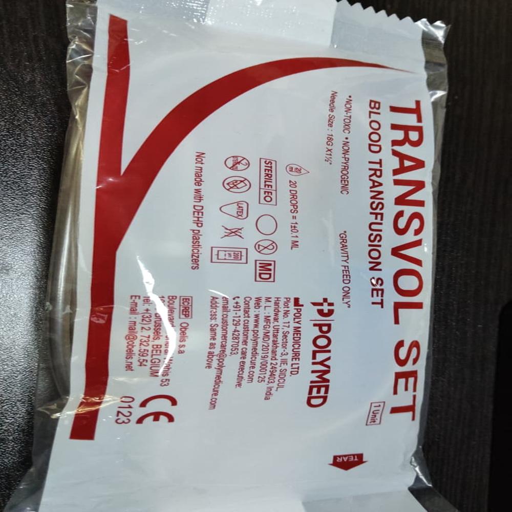 Transvol Set Blood Transfusion Set - Shelf Life: 5 Years
