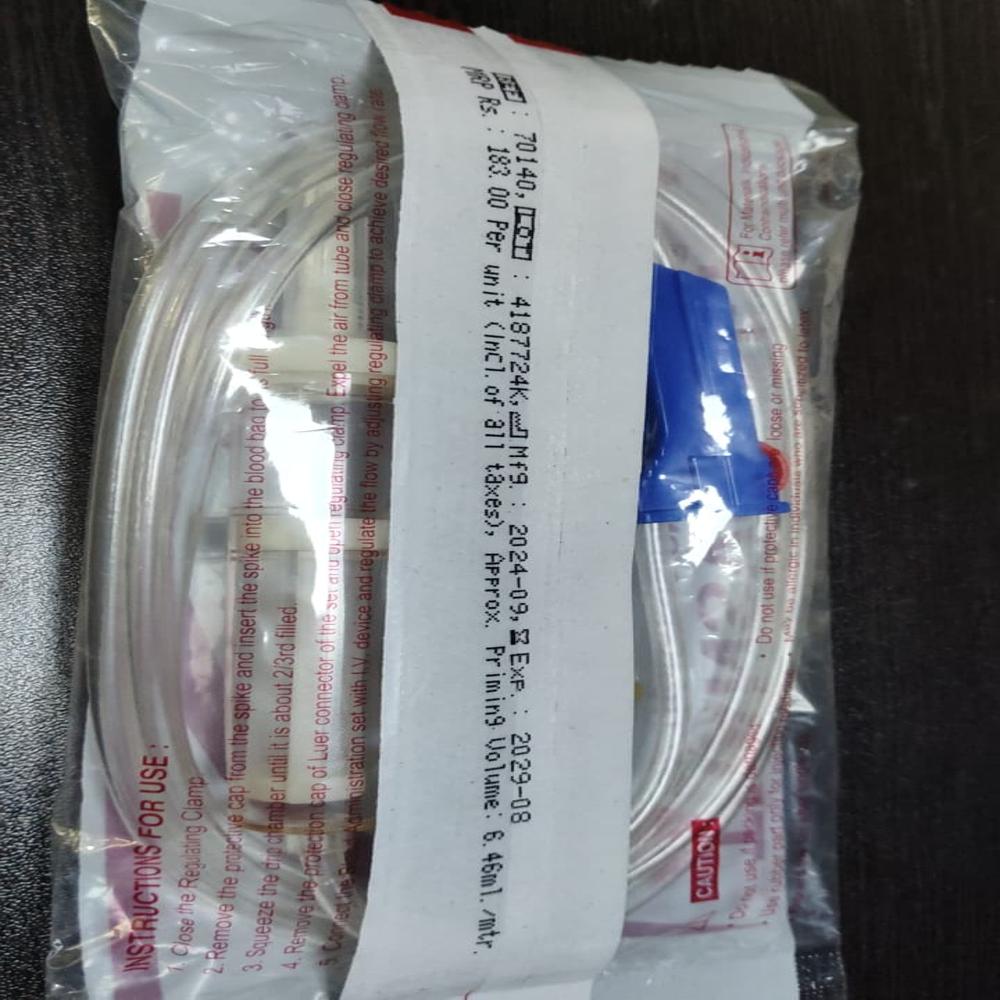 TRANSVOL SET BLOOD TRANSFUSION SET