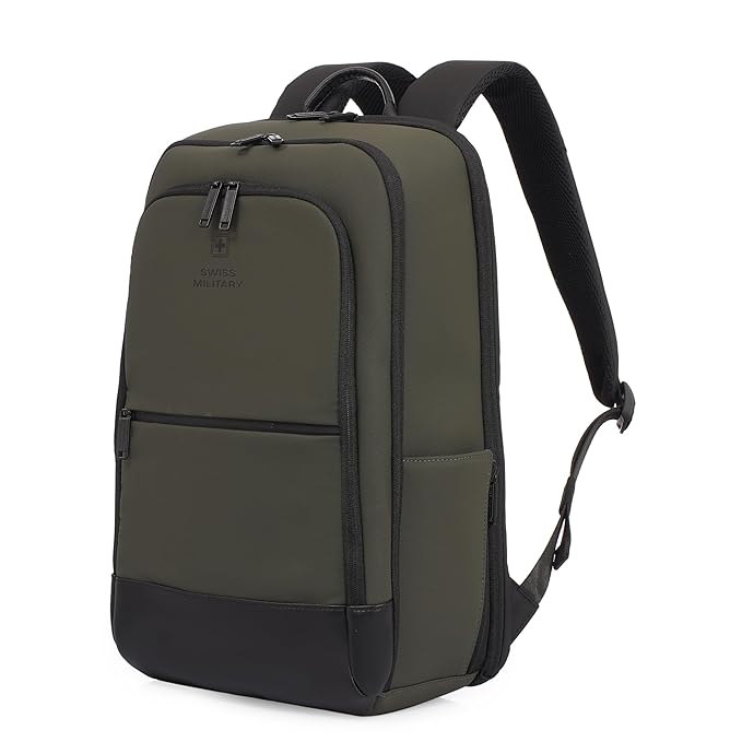Swiss Military ONYX Black Gold Collection ONYX Sleek Water-Resistant Padded Laptop Backpack  LBP148