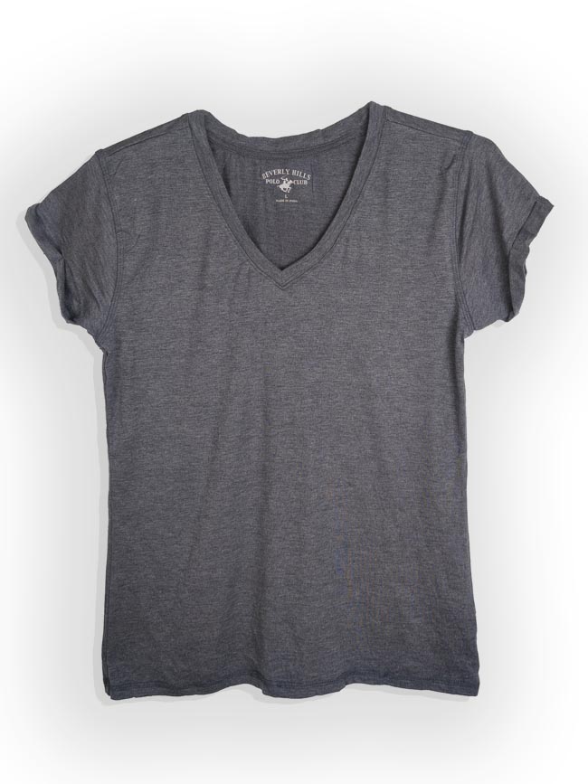 W13616 | BEVERLY HILLS POLO CLUB Ladies Roll Up Sleeve Stretch T-Shirt