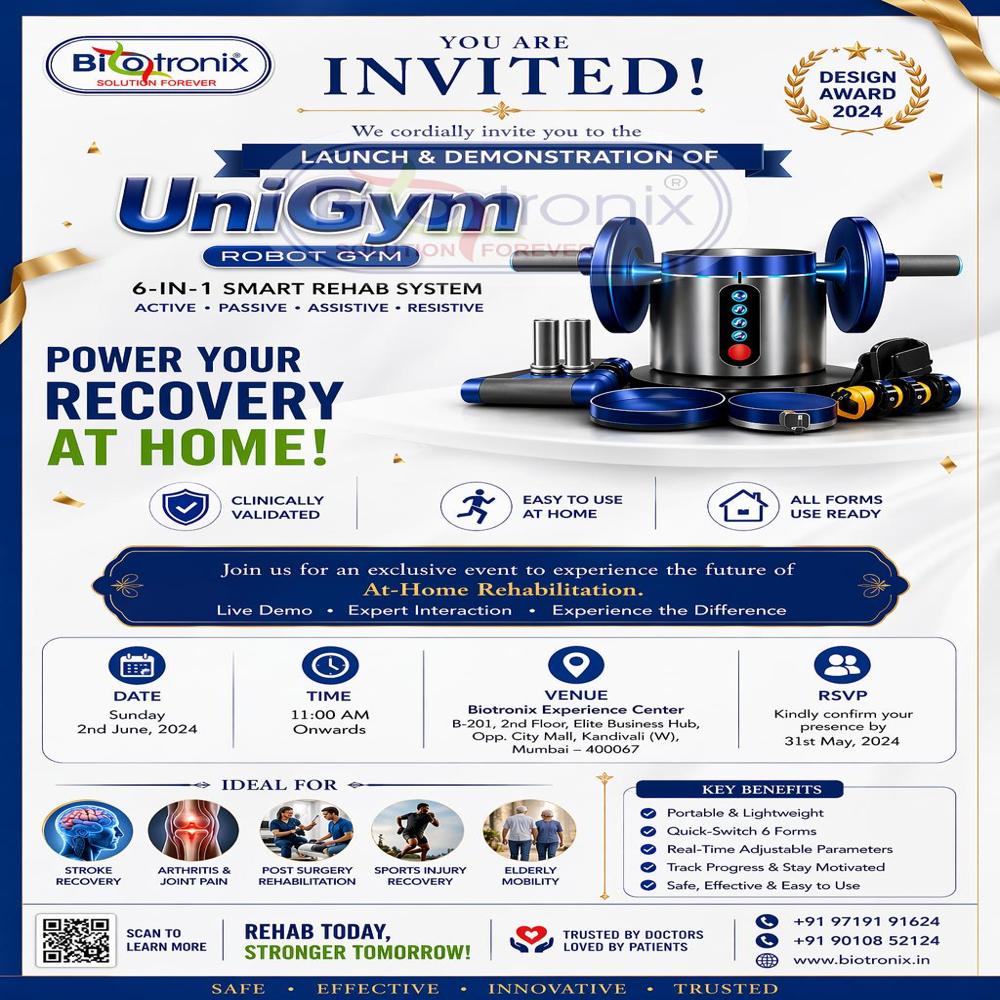UniGym Smart Physiotherapy Robot for Functional Recovery