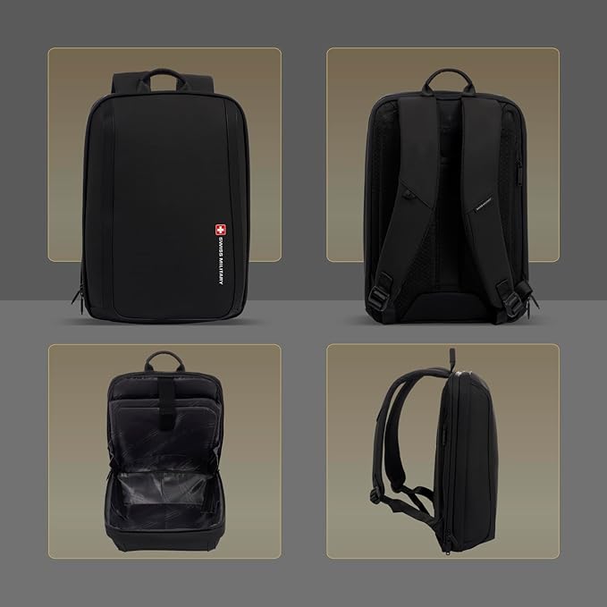 Swiss Military ORACLE Black Gold Collection Oracle Water-Resistant PU Coated Polyester Padded LBP141