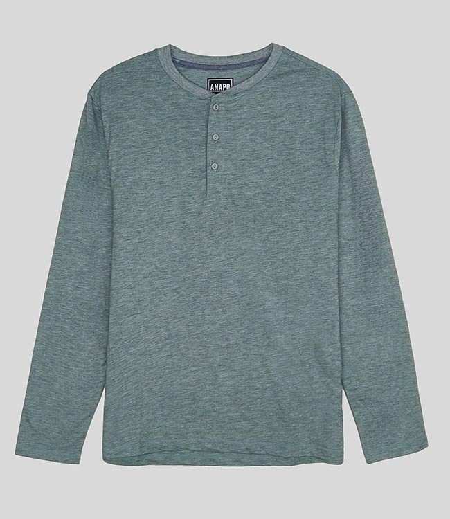 M10962 | ANAPO Mens Henley Neck Long Sleeve T-Shirts
