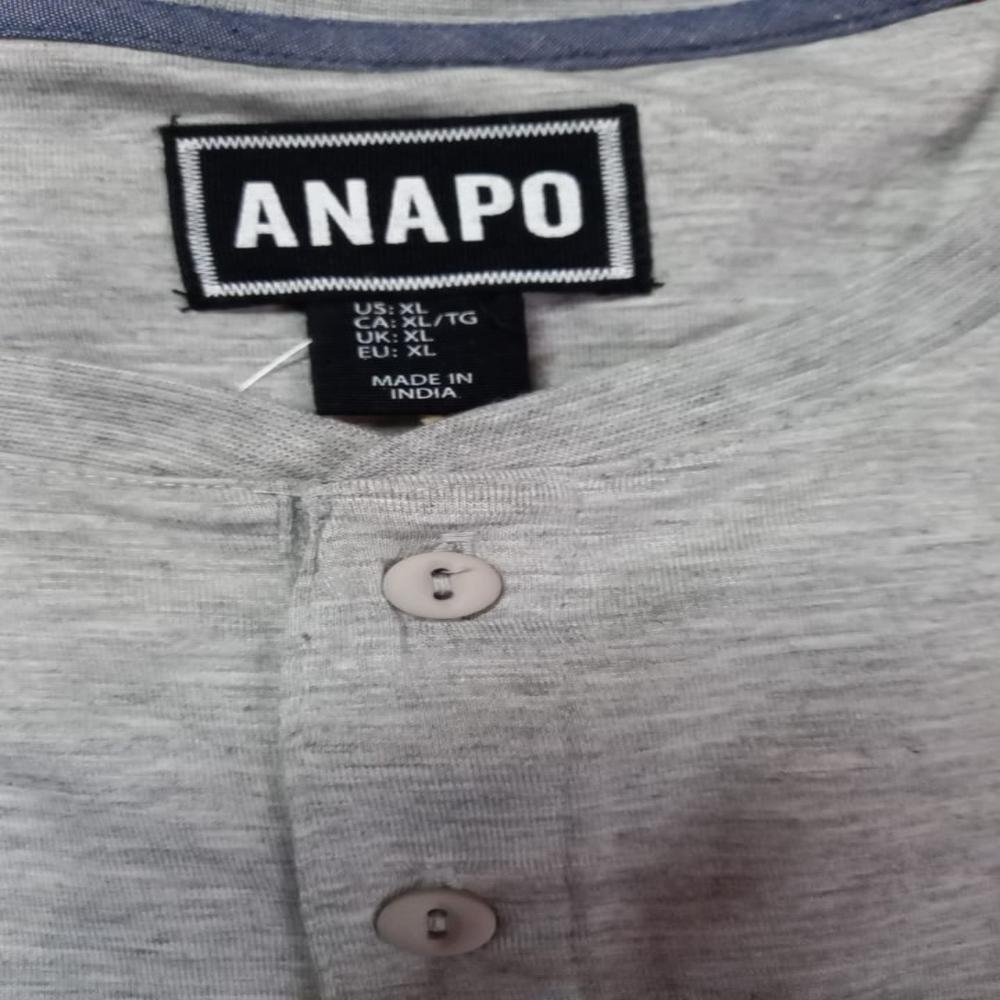 M10962 | ANAPO Mens Henley Neck Long Sleeve T-Shirts
