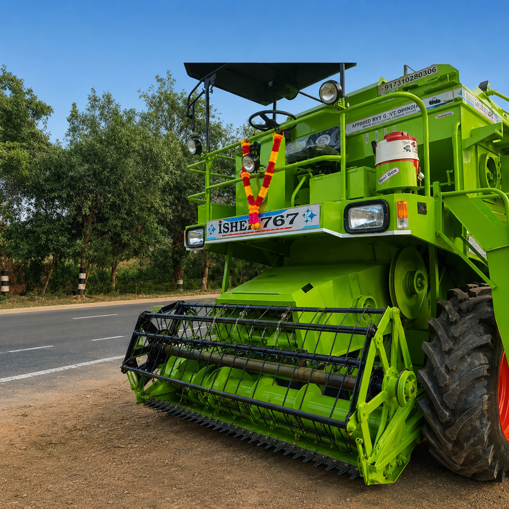 Self Driven Combine Harvester - Engine Type: Air Cooled