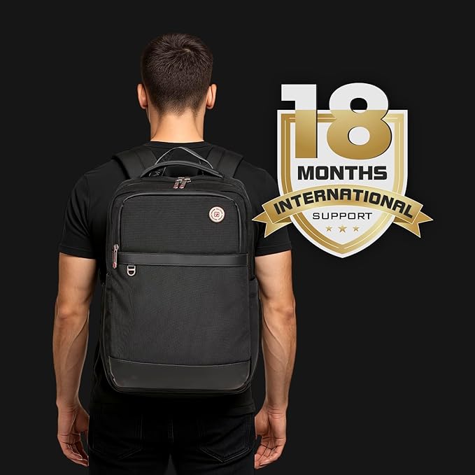 SWISS MILITARY WESELY Black & Gold Collection Wesely Laptop Backpack Bag With LBP139