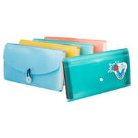 Sps Button Cheque Book Holder - Polypropylene 24x13 Cm Transparent, Button Closure, Durable, Moisture Resistant