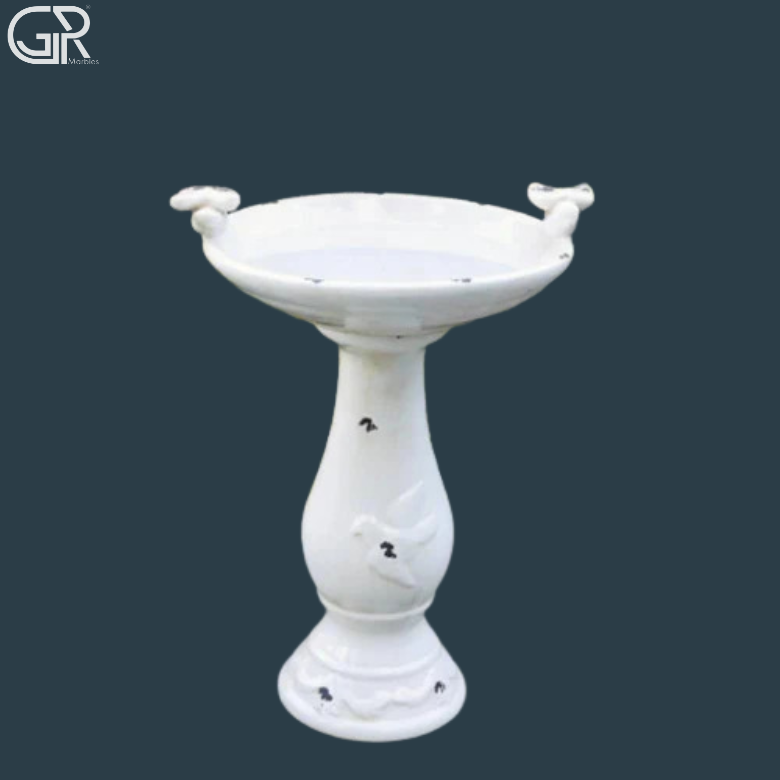 Marble Designer Birdbath