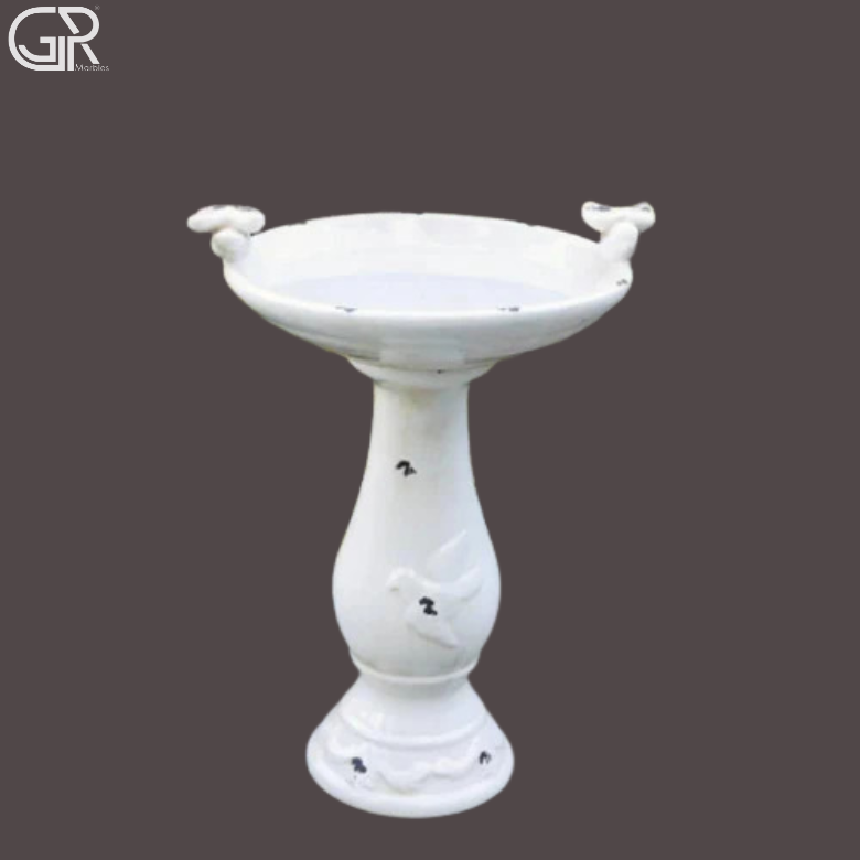 Marble Designer Birdbath