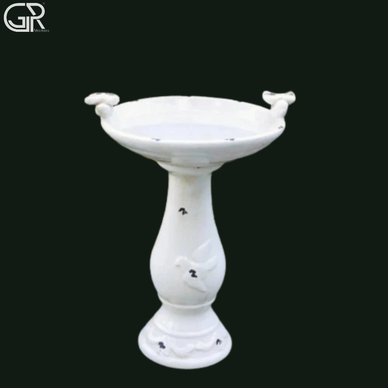 Marble Designer Birdbath
