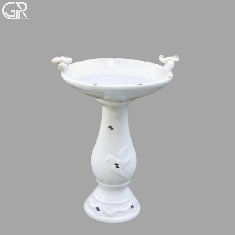 Marble Designer Birdbath