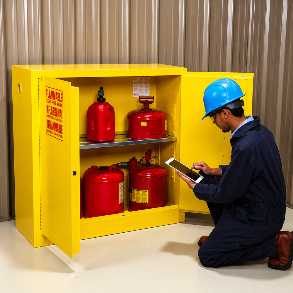 NEW PIG Flammable Liquid Storage Cabinet - CABK713