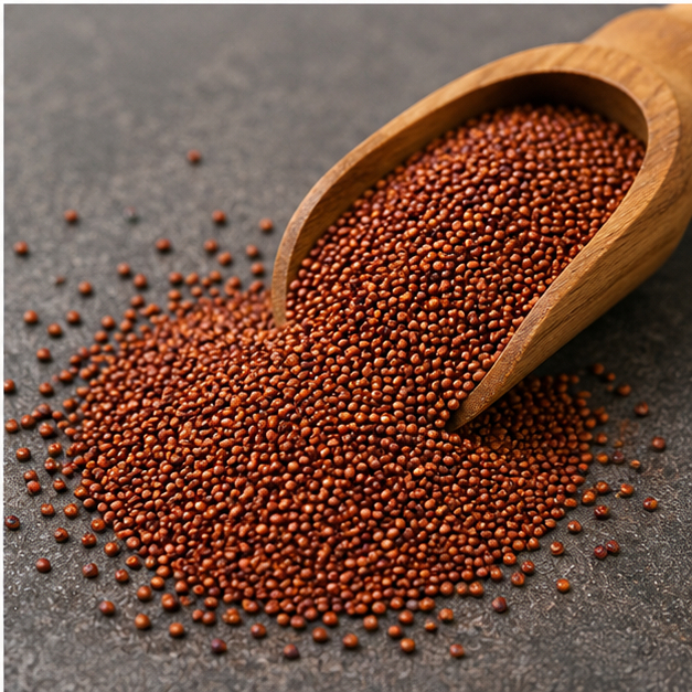 Dark Brown Finger Millet Seeds