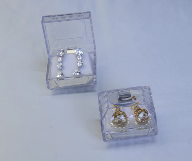 Crystal - Kammal Boxes - Crystal Acrylic, Standard Size, Crystal Clear | Snap-on Lid, Stackable, Lightweight, Durable, Polished Finish