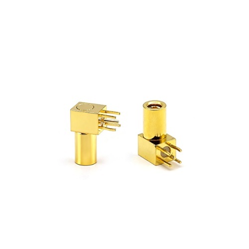 RF Connector SSMB Female Right Angle PCB Mount