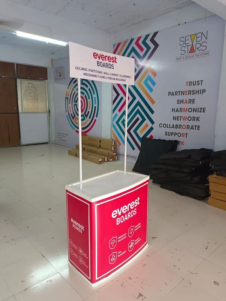 Promotional Table Booth - Color: White