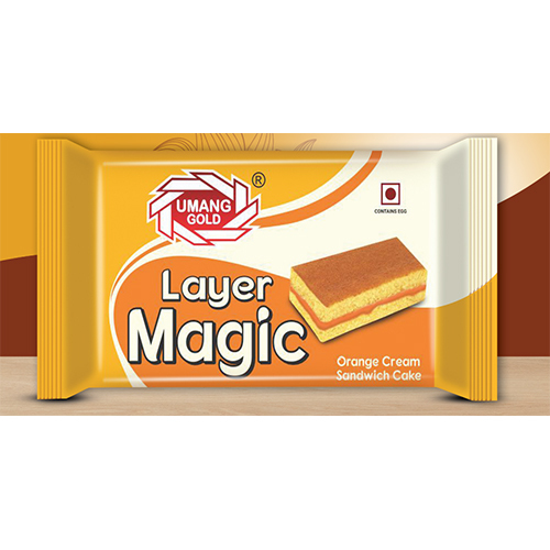 Magic Layer Orange Cream Sanwich Cake