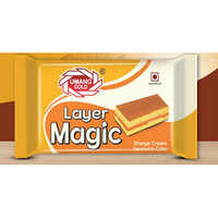 Magic Layer Orange Cream Sanwich Cake