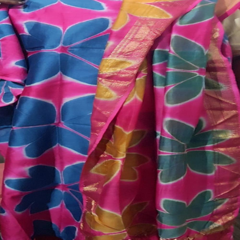 Pure Chanderi with Dupatta with Plain Dyed Pure Cotton 60*60 Bottom