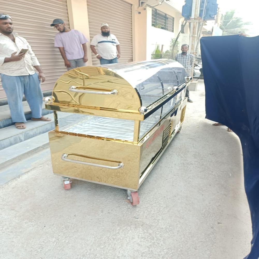Dead Body Freezer Box Vip Golden Round Dome