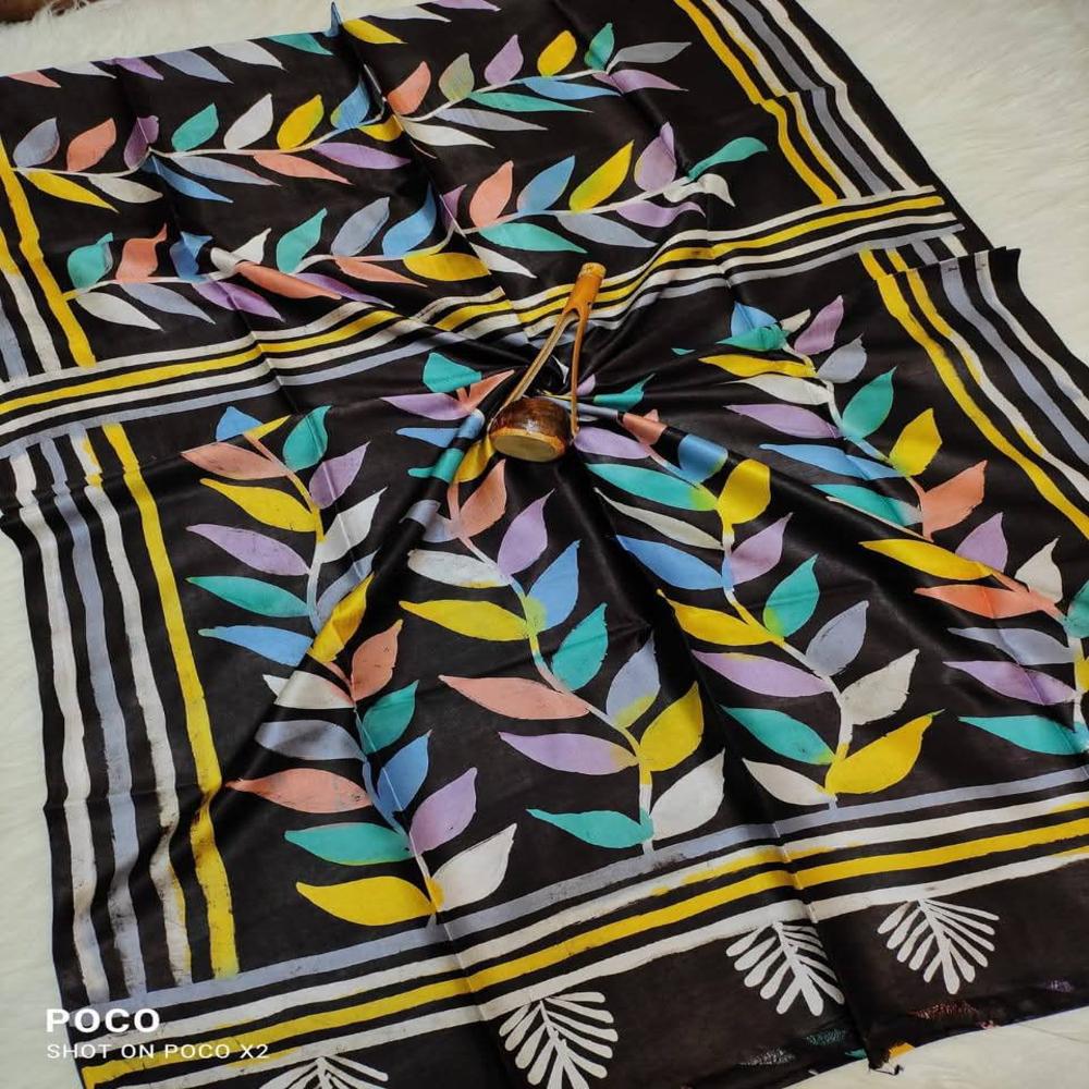 Pure silk Hand Batik Saree