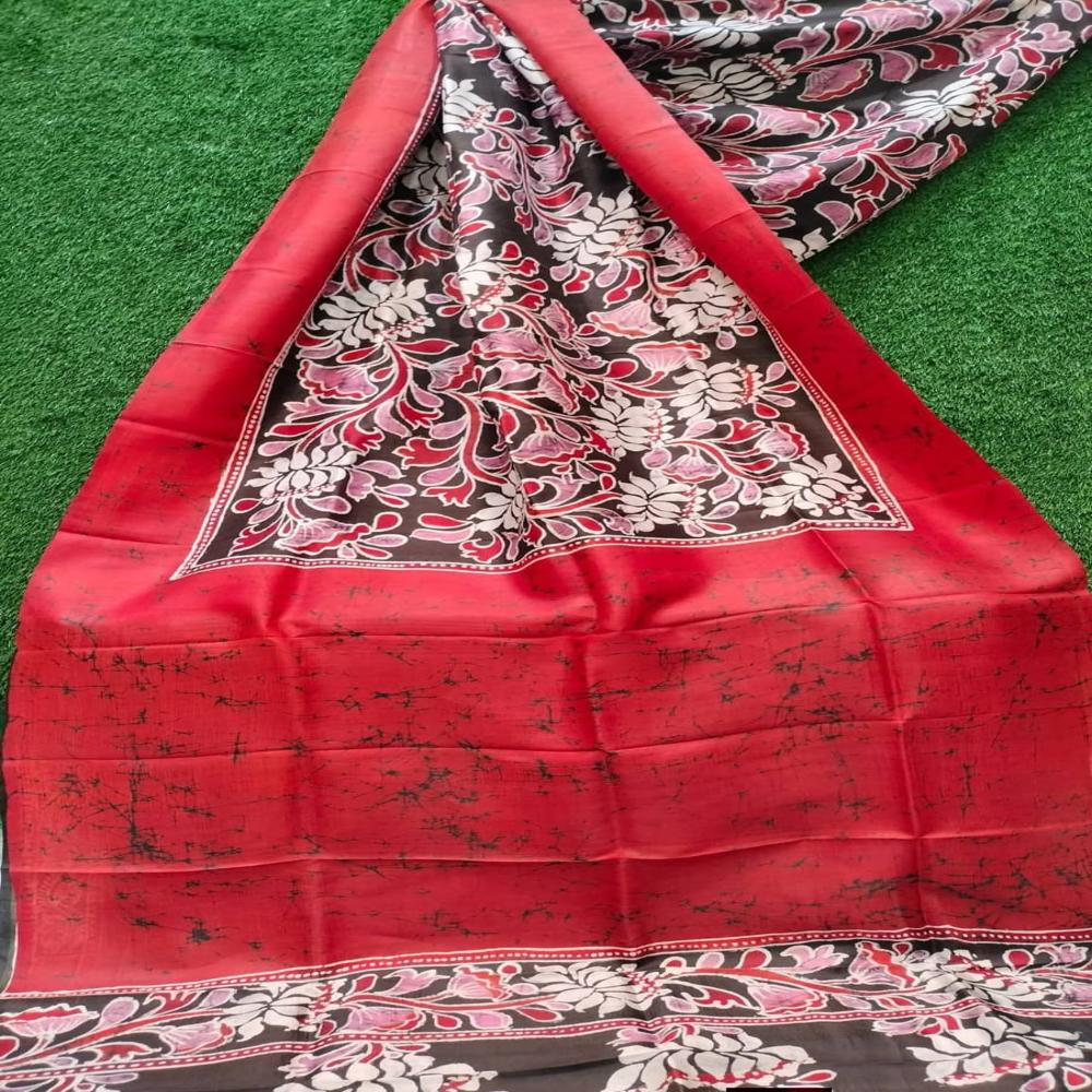 Pure silk Hand Batik Saree