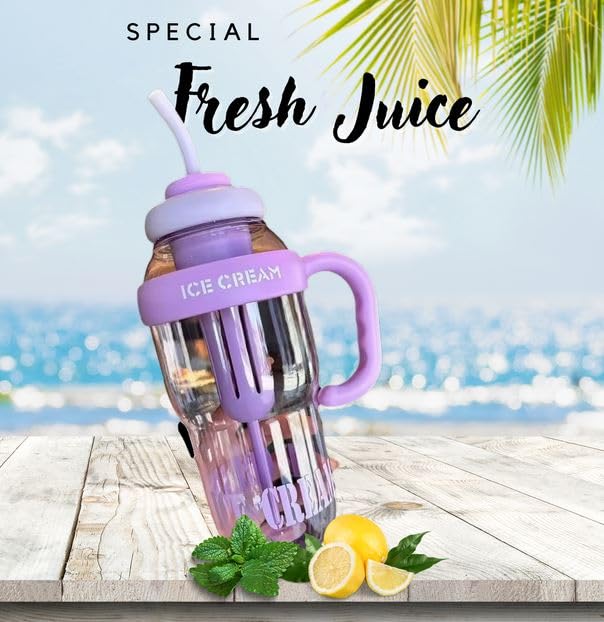 1300ml Insulated Transparent Gym Tumbler Water Bottle
