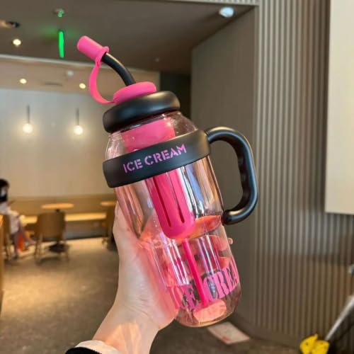 1300ml Insulated Transparent Gym Tumbler Water Bottle