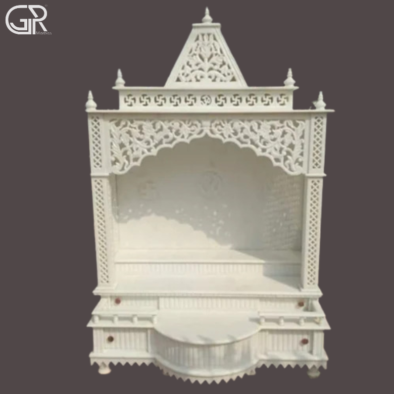 Jali Makrana Marble Temple, (Ht-4ft)