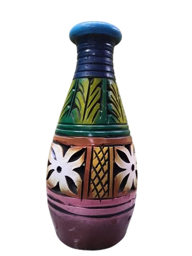 Terracotta Flower Vase Home Decor Article