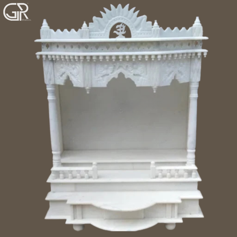 Inlay White Marble Mandir