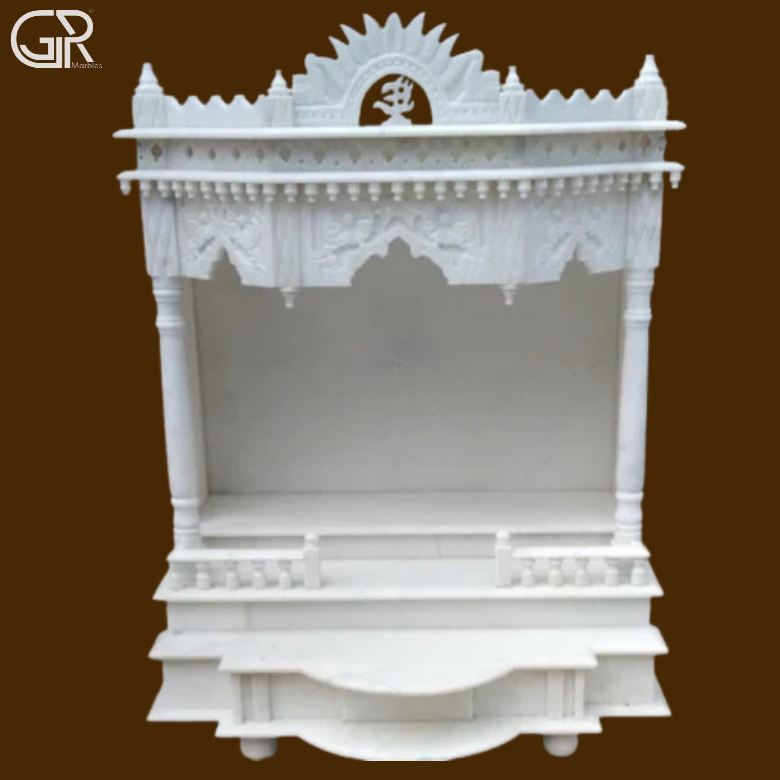 Inlay White Marble Mandir