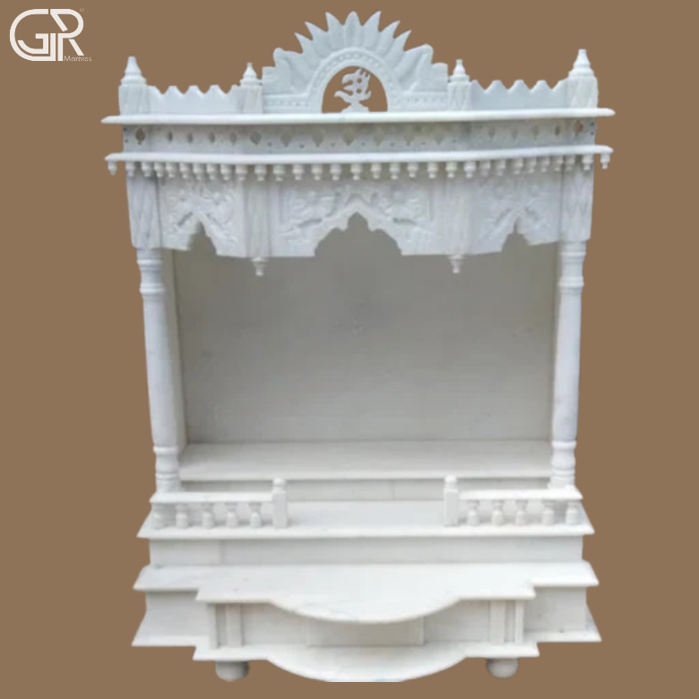 Inlay White Marble Mandir